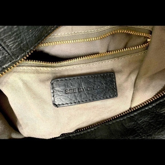 SEE BY CHLOE Black Leather Bag Crossbody - Picture 6 of 8